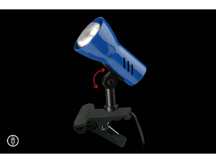 BRILONER LEUCHTEN LED Klemmleuchte Lock , blau (weiß, neutral), Leuchten, LED Klemmleuchte