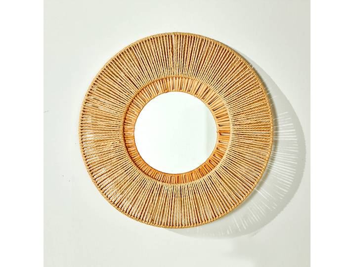 Miroir rond en rotin - Blancheporte