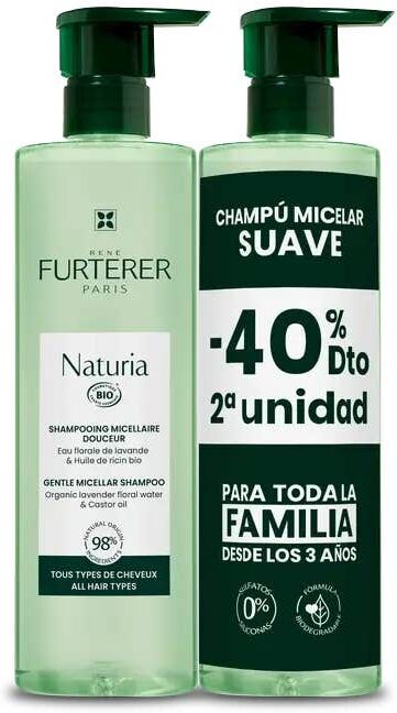 RENE FURTERER René Furterer Naturia Champú Micelar Suave 2x400ml