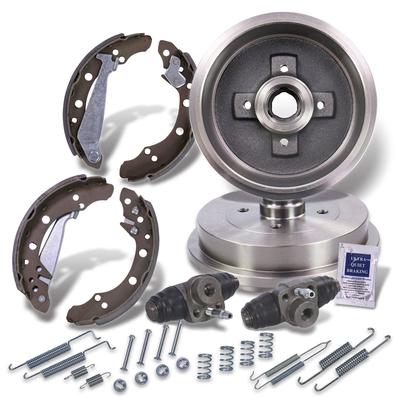 Bestprice 2x Bremstrommel+Backen+Zylinder+Zubehör [Hersteller-Nr. 10604777] für VW, Seat