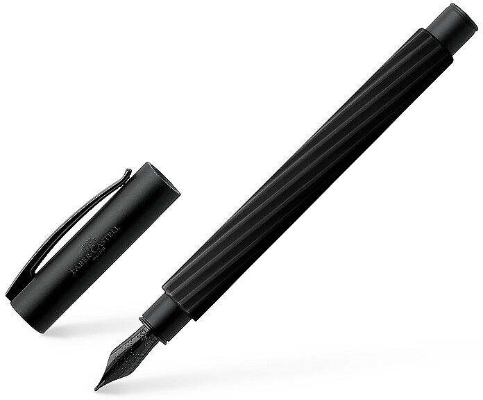 FABER-CASTELL Füllhalter Ambition Italic Medium Obsidian Black schwarz EG