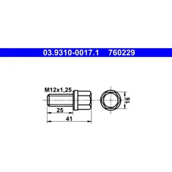 ATE 03.9310-0017.1 Spannschraube, Bördelgerät