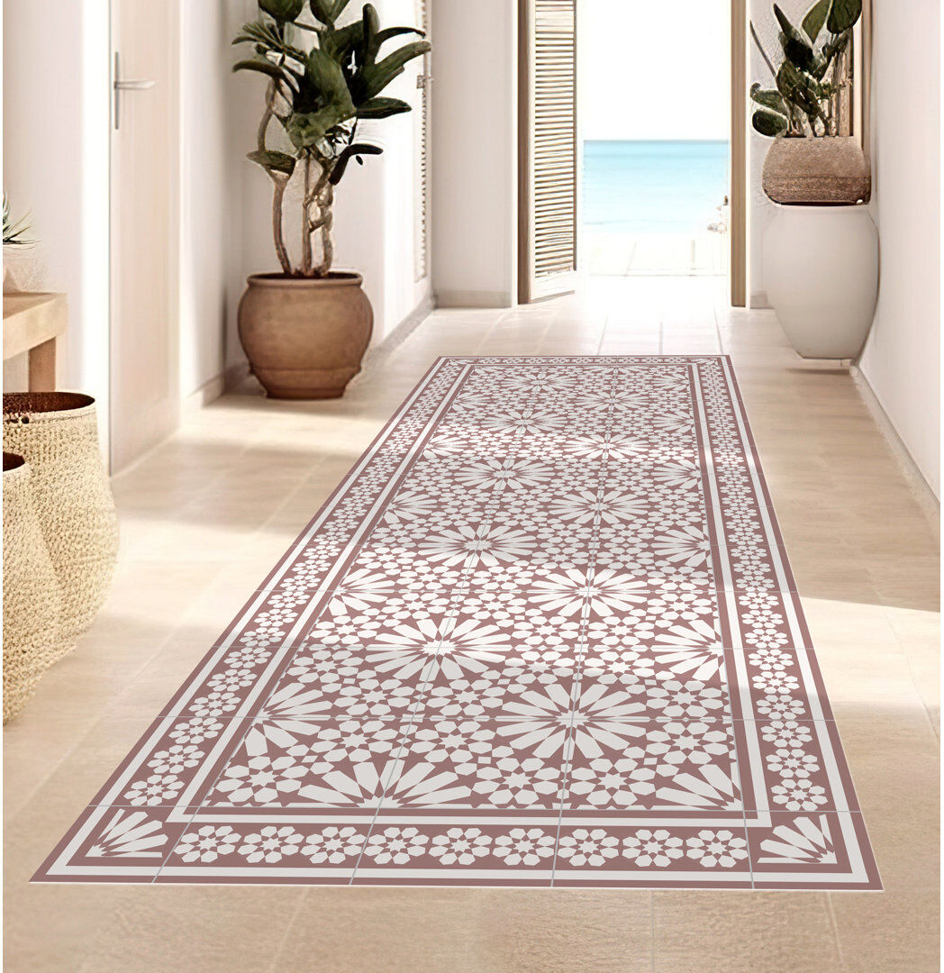 ClassicLiving Absar Vinyl Machine Printed Area Rug Rectangle 2'2" x 8'2.4"
