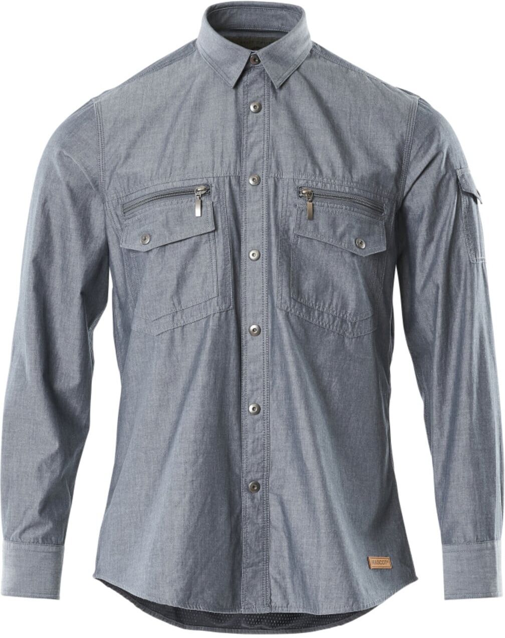 Mascot Hemd Chambray mit Netzfutter Größe L dunkler denim gewaschen (17304-325-66-L)