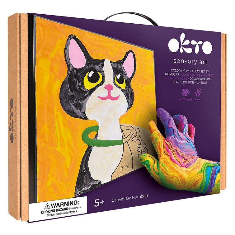 Okto Malen nach Zahlen mit Modelliermasse 'Katze' (20036)