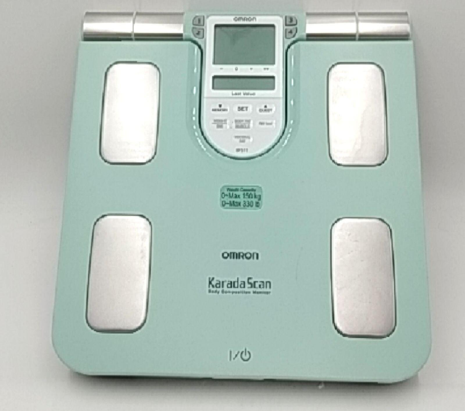 Omron BF 511 Elektronische persoonlijke weegschaal met lichaamsanalyse en LCD-display, maximaal 150 kg