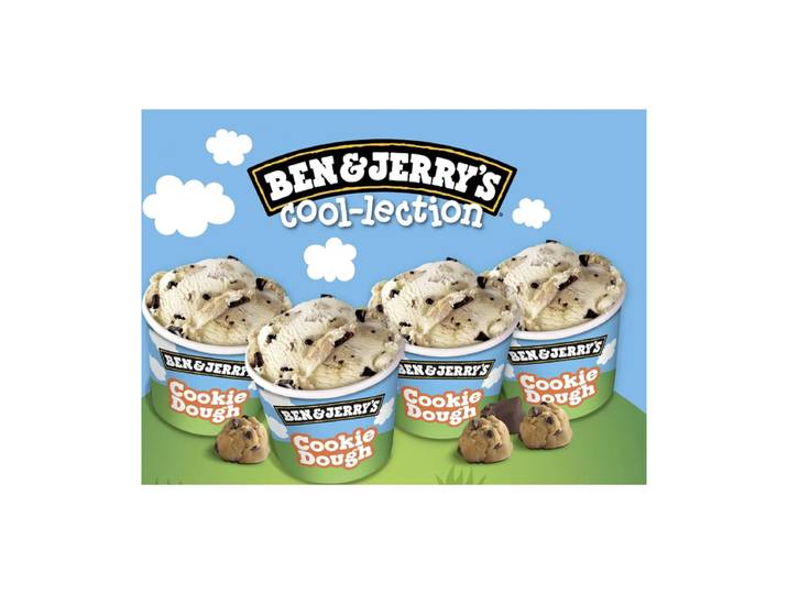 BEN &amp; JERRY'S Mini pots de crème glacée Cookie Dough 4x100 ml
