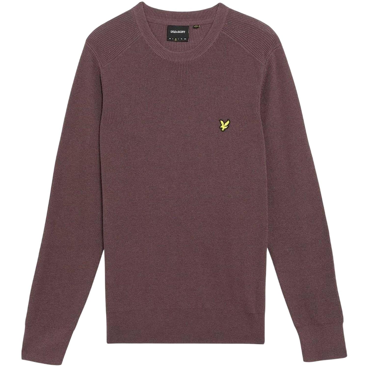 Lyle & Scott - Pullover für Herren, gerippt, Raglanärmel (Espresso-Braun)