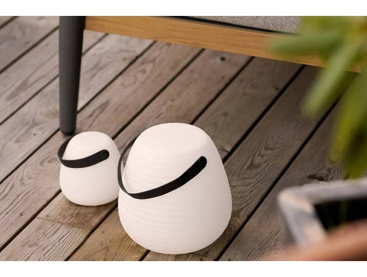 Garten Outdoor Lampe Eirina - mit Halteband und Farb LED - Weiß - Luxusbetten24