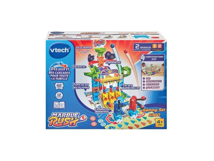 Circuit de jeu interactif Marble Rush - Set Gaming S300 avec 4 configurations de jeu différentes pour enfants de 4 ans et plus
