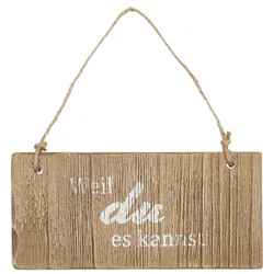 IB Laursen Holzschild Weil du es kannst, 15 x 6,8 cm