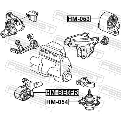 FEBEST Lagerung, Motor HM-BE5FR vorne für HONDA