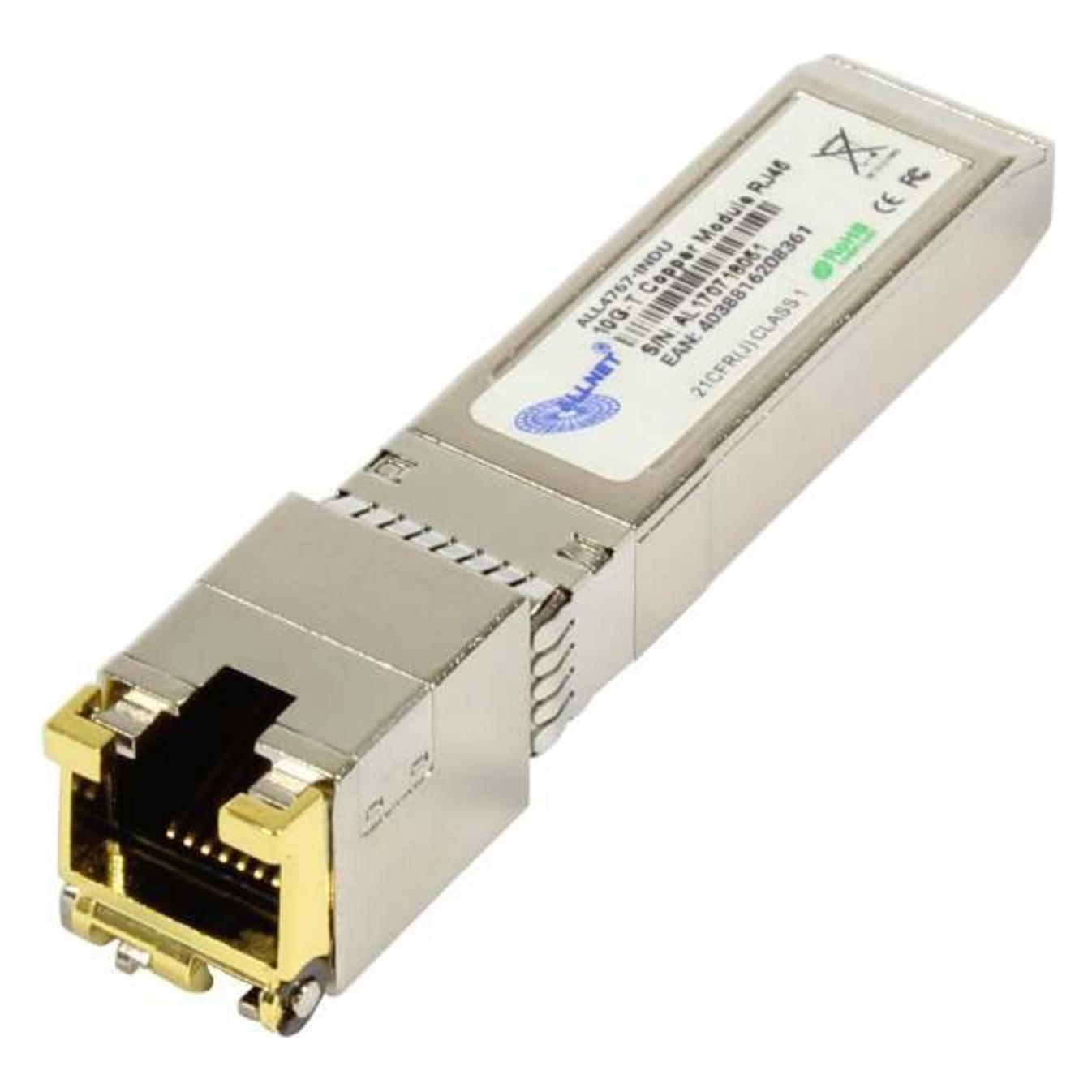 Allnet switch modul all4767 sfp+(mini-gbic) 10gbit rj45(tp) uncodiert industrial -40/+85 grad. (ALL4767-INDU)