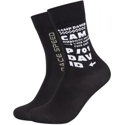 2er Pack CAMP DAVID Casual Legend Crew Socken Herren 9999 - black 39-42