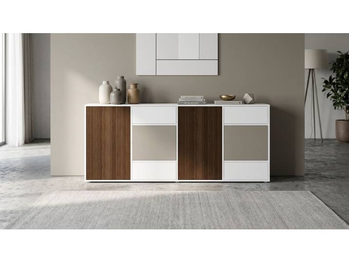 Modernes Sideboard nach Maß – gratis Magazin MDF Lackiert Signal­weiß RAL&nbsp;9003