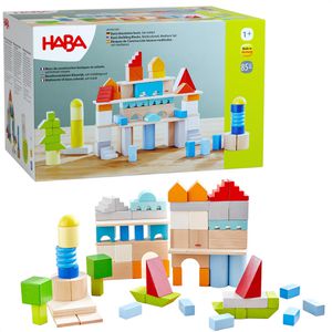 Haba Bausteine 2010921001, ab 1 Jahr, Bausteine bunt, Set mittel, 85 Stück