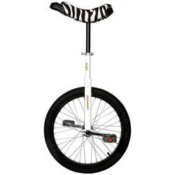 QU-AX Einrad Luxus 20 weiß, Zebra-Sattel"