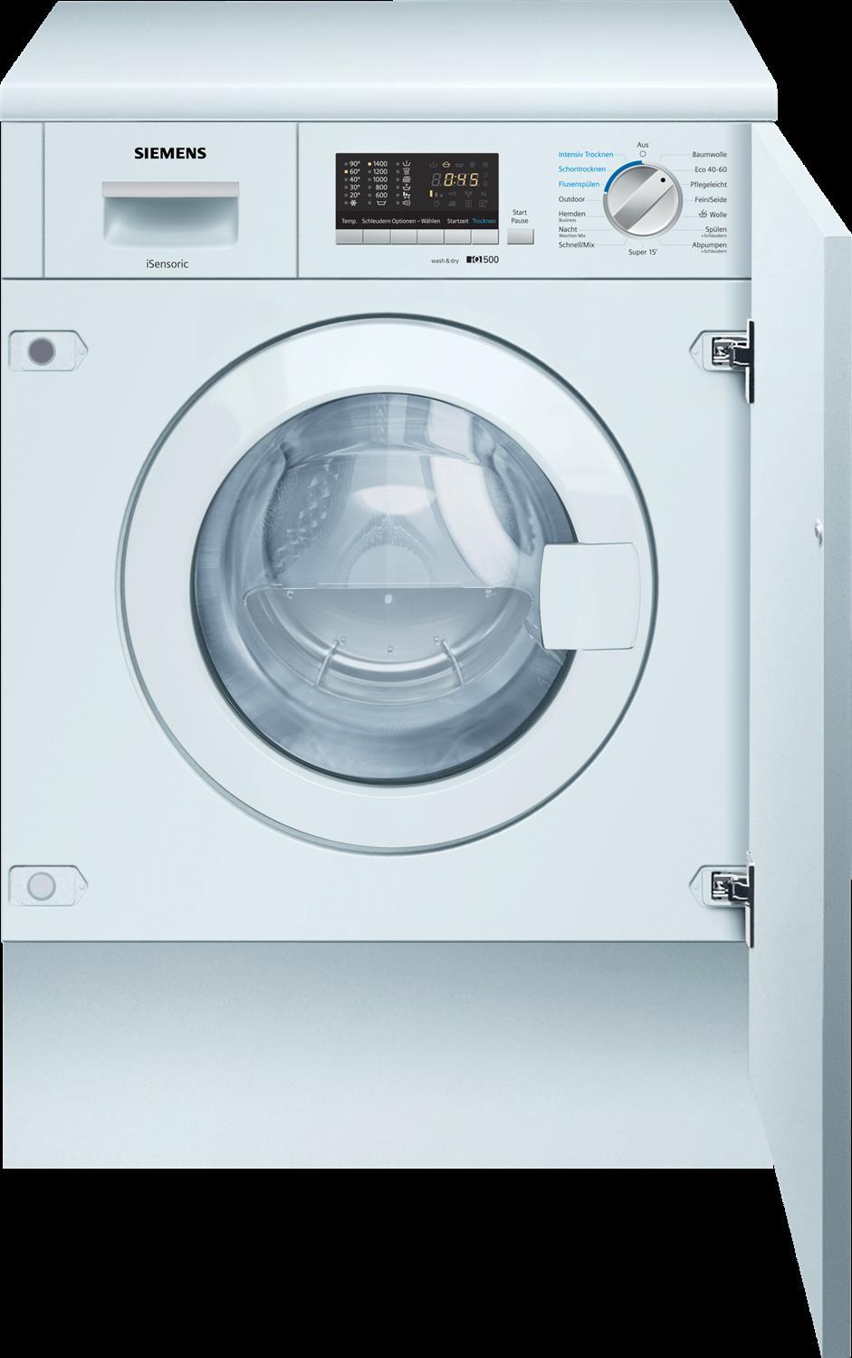 Siemens iQ500 WK14D543, Frontlader, Integriert, Weiß, Links, Weiß, Weiß