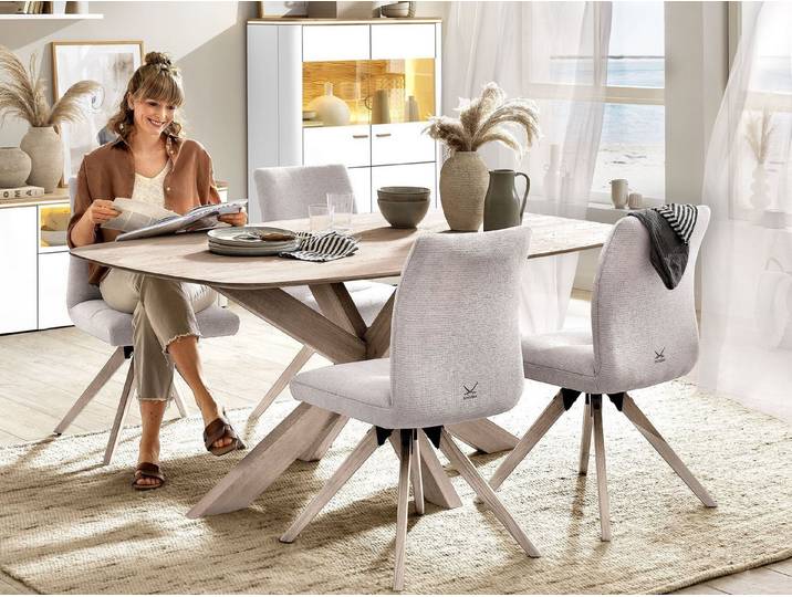 SANSIBAR LIVING Esstisch Esstisch SANSIBAR TRONDHEIM H 76 cm braun Esszimmertisch
