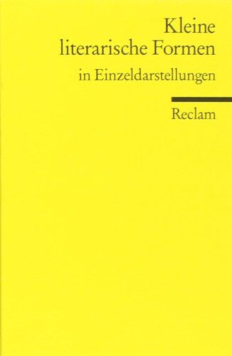 Kleine literarische Formen: In Einzeldarstellungen - Preis vom 05.10.2026 03:47:11 h