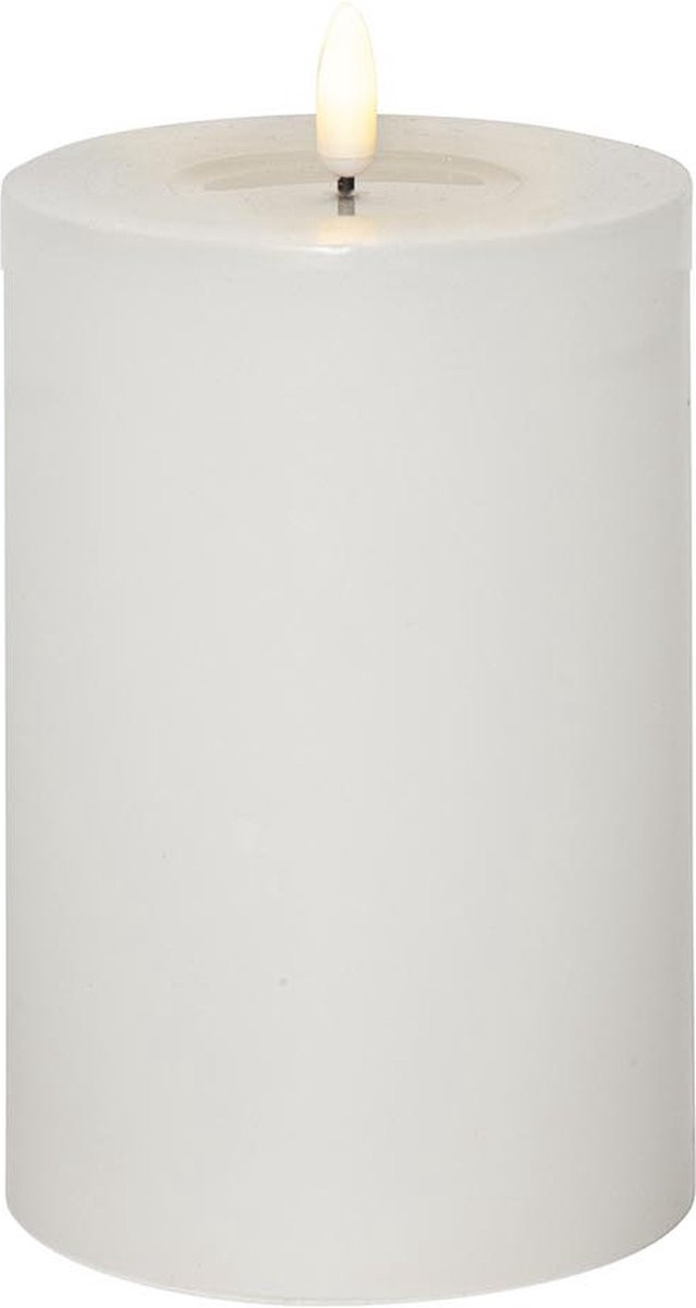 Star Trading Flamme Flow Big LED zuilkaars, wit, warm wit, met timer