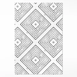 TEPPICH 140x210 cm Regelmäßige Quadrate Boho Muster