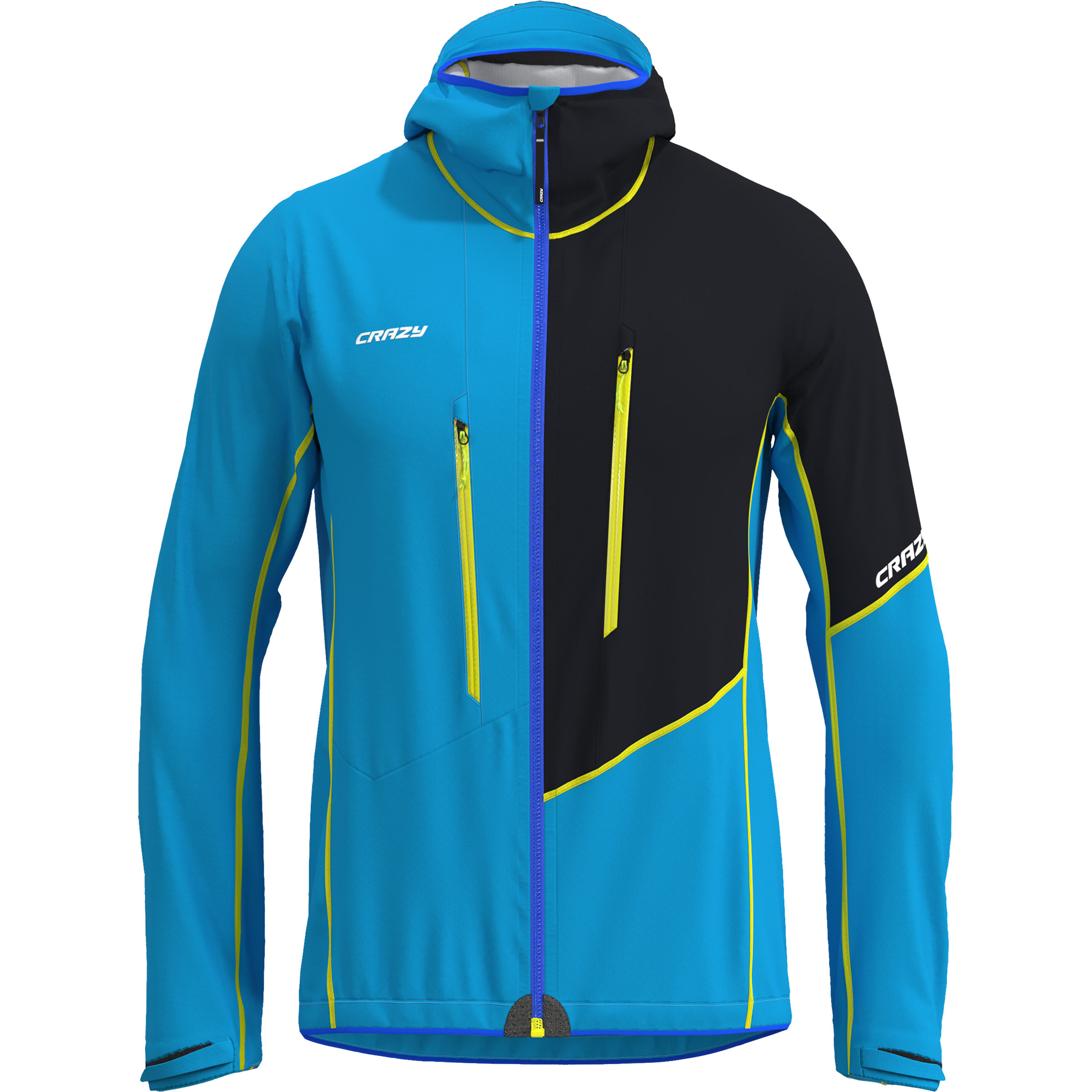 Crazy Boosted Proof 3L Herren Regenjacke blau Größe M Trekking Klein verpackbar Wasserabweisend