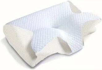 Uplift Essentials Ergonomic Cotton Sleep Pillow Soft Lightweight Design For Side Back And Abdominal Sleep white