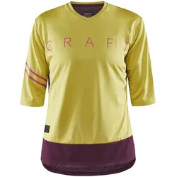 CRAFT Core Offroad XT kurzarm Fahrradshirt Damen 542435 - cress/burgundy L