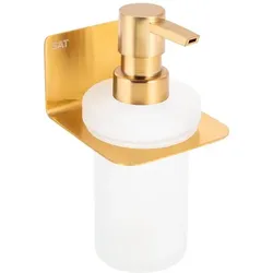 SAT Seifenspender Montage ohne Bohren Gebürstetes Gold Edelstahl SATDMOOD99BZ