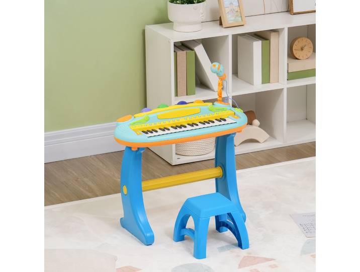 AIYAPLAY Piano Enfant 37 Touches avec Micro et Tabouret