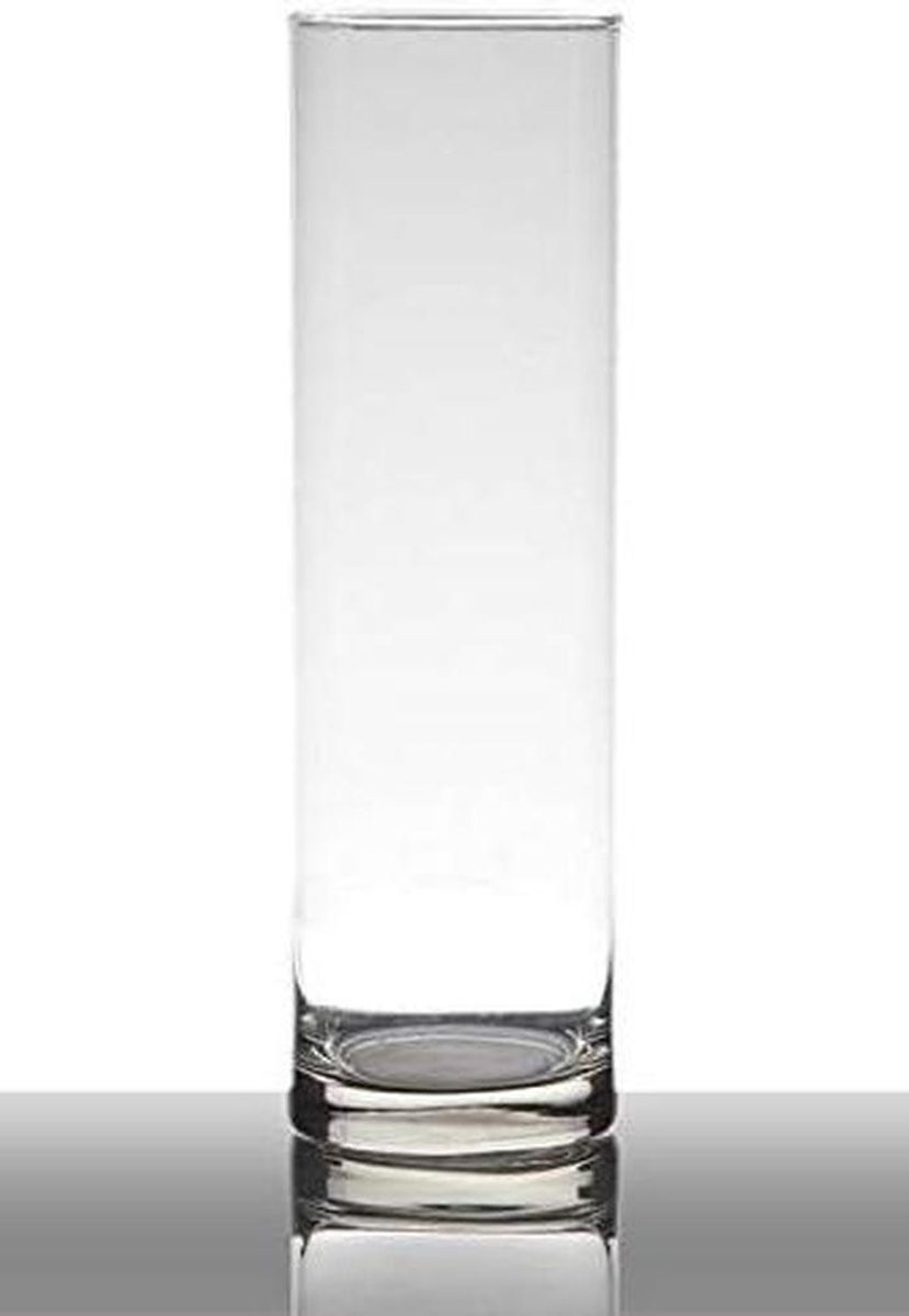 Glazen Vaas Sansa - Cilinder Vaas Rond - Helder - Hoogte: 30 cm