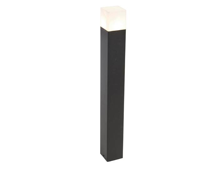 Piquet extérieur noir en verre opale 70 cm avec piquet de terre