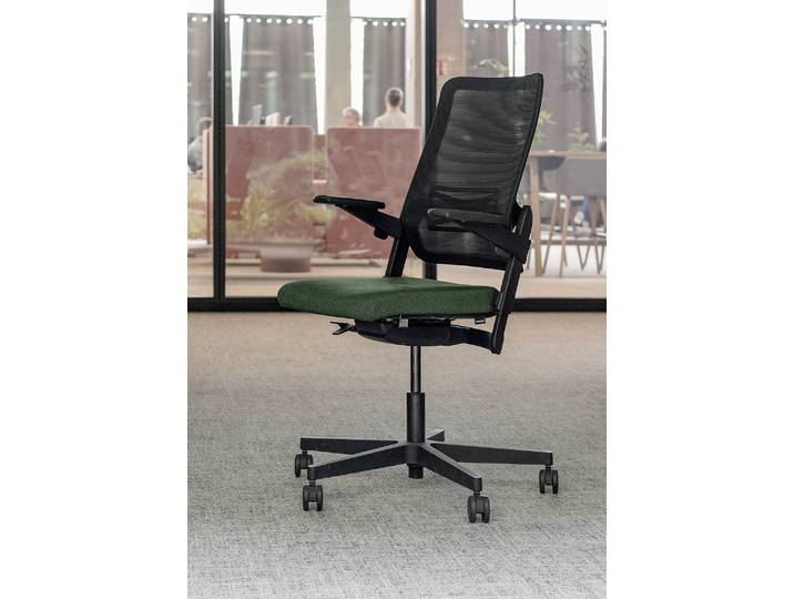 Chaise de bureau ergonomique XILIUM A 58 x 101 x 67cm Vert/Vert foncé