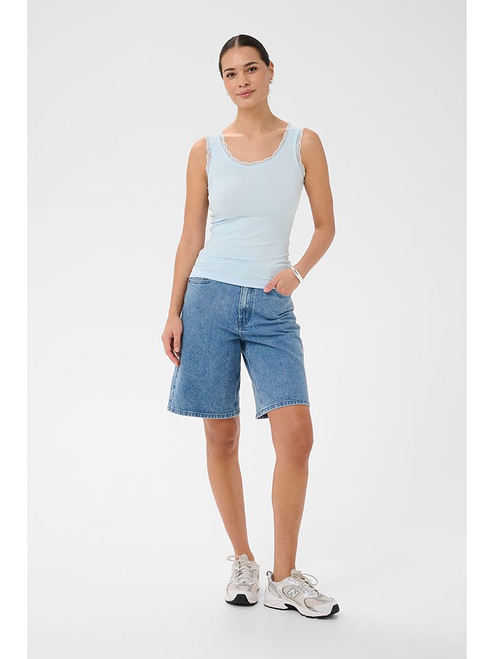 Kaffe Top in Hellblau - S