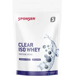 SPONSER Getränkepulver Clear Iso Whey Blueberry | 450g Beutel