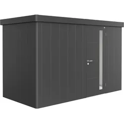 Biohort Gerätehaus Neo 348 x 180 cm (1D) Einzeltür dunkelgrau-metallic