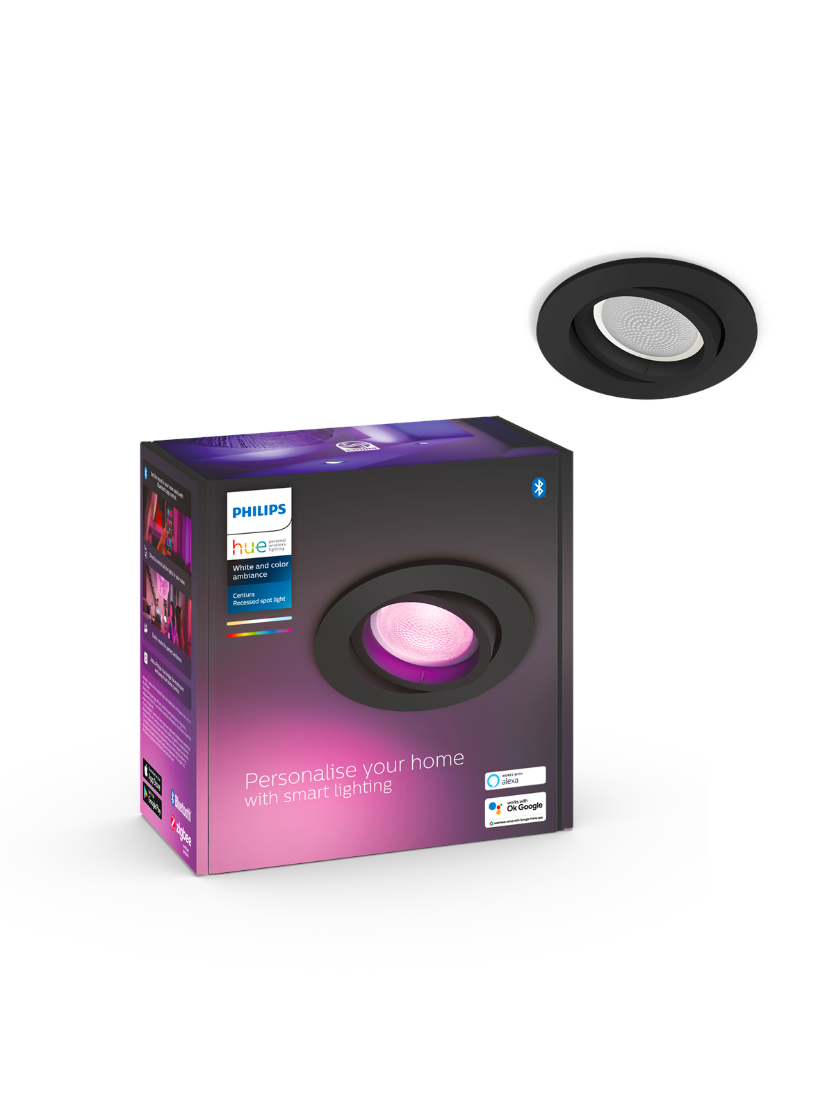 Philips Hue Centura Recessed Spotlight Round - Black