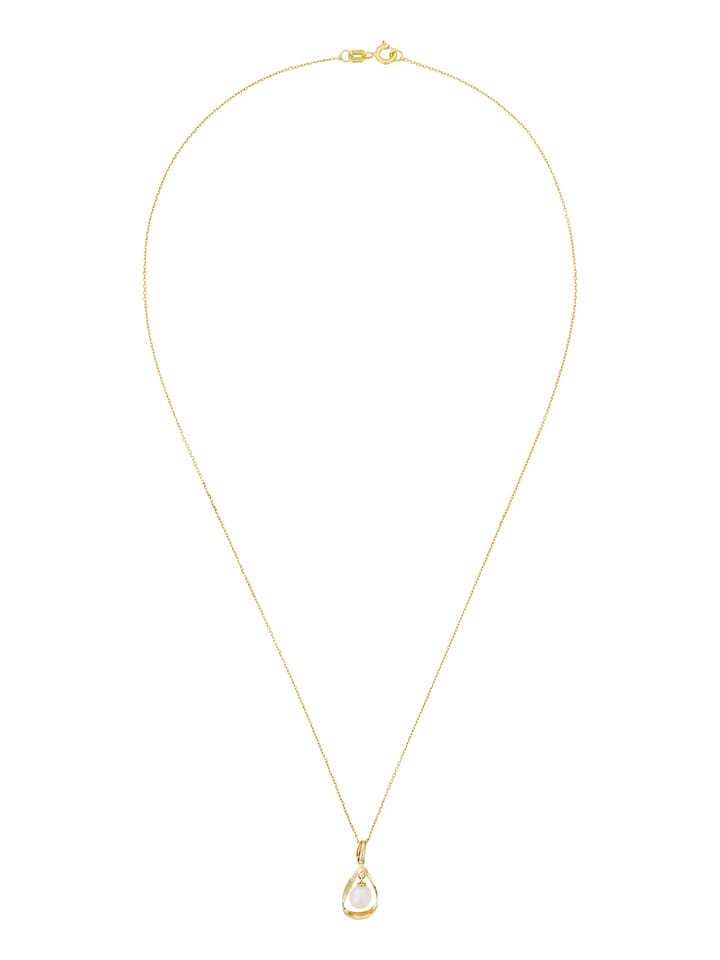 OR ÉCLAT Gold-Halskette "Angelina" mit Anhänger - (L)43 cm - onesize