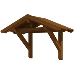 Skan Holz Satteldach Vordach Einzeltür Siegennussbaum Typ 1