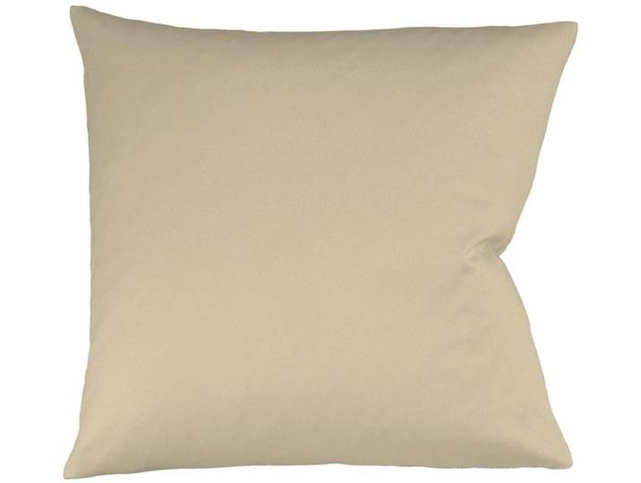 Kissenbezug FLEURESSE Colours Mako Satin, 100% Baumwolle, mit Reißverschluss , beige, B:80cm L:80cm, Mako-Satin, Mako-Satin, Kissenbezüge, Kissenbezug, Mako Satin, glänzend, glatt, Premium Qualität