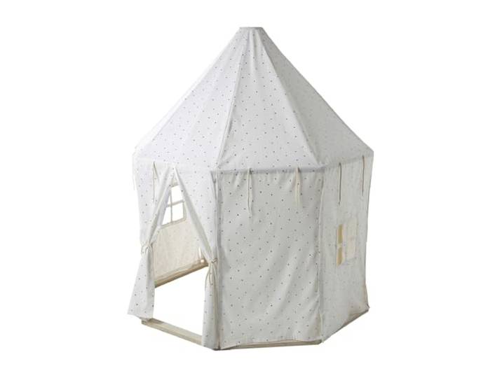 VERTBAUDET Kinder Zirkus-Spielzelt, sechseckig mit Holz FSC® weiß