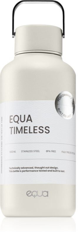 Equa Timeless bouteille d’eau en acier inoxydable petit format teinte/couleur Off White 1 pcs
