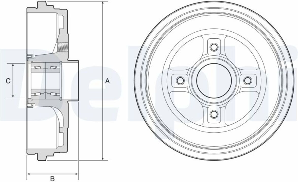 Bremstrommel DELPHI BFR626