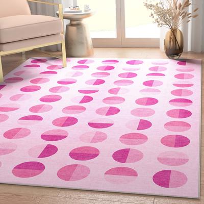 Well Woven Apollo Split Dot Mid-Century Modern Flat-Weave Area Rug