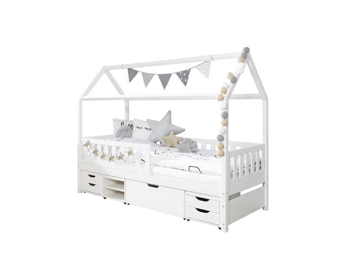 Ticaa Hausbett Hausbett Traumhaus mit Funktionsschubkasten