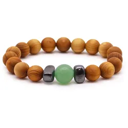 Cedarwood Sacral Chakra Bangle with Aventurin