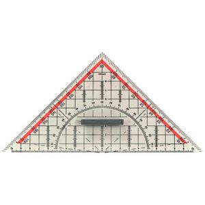 Herlitz Geodreieck 8700254, 22 cm Hypotenuse, mit abnehmbarem Griff
