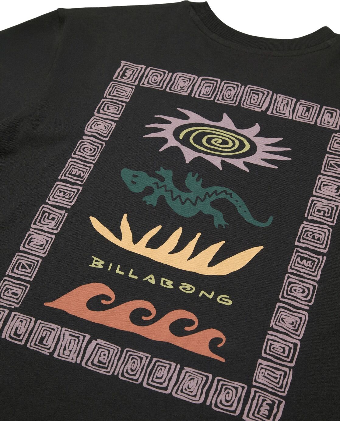 T-Shirt BILLABONG "A/DIV Edgy Tom", Damen, Gr. S, schwarz (schwarz sands), Obermaterial: 100% Baumwolle., Shirts T-Shirt schwarz sands S