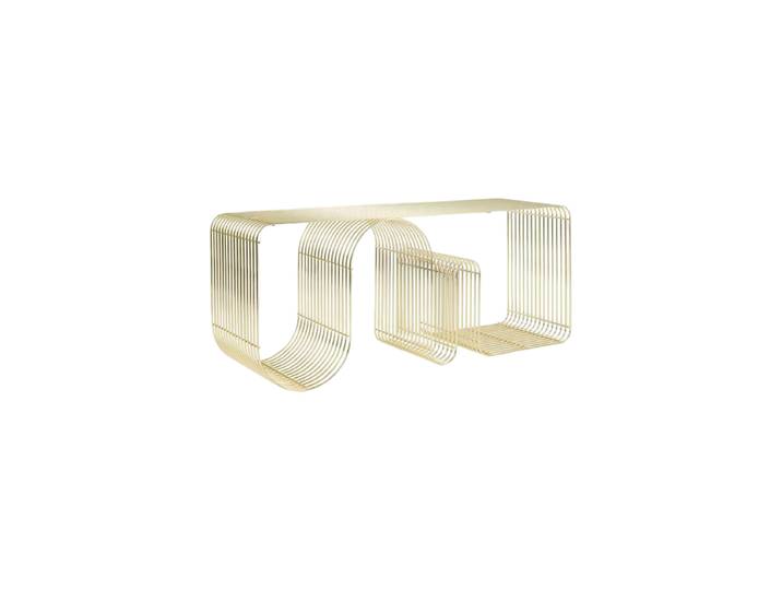 Multifunktionale Design Sitzbank & Regal „Curva“ Gold AYTM